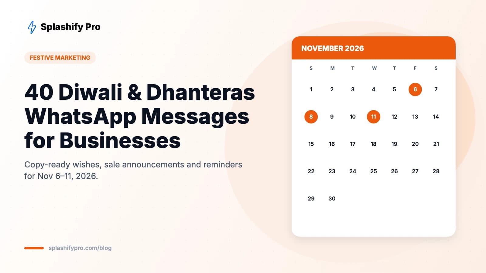 40 Diwali & Dhanteras WhatsApp Messages for Businesses (2026 Templates)