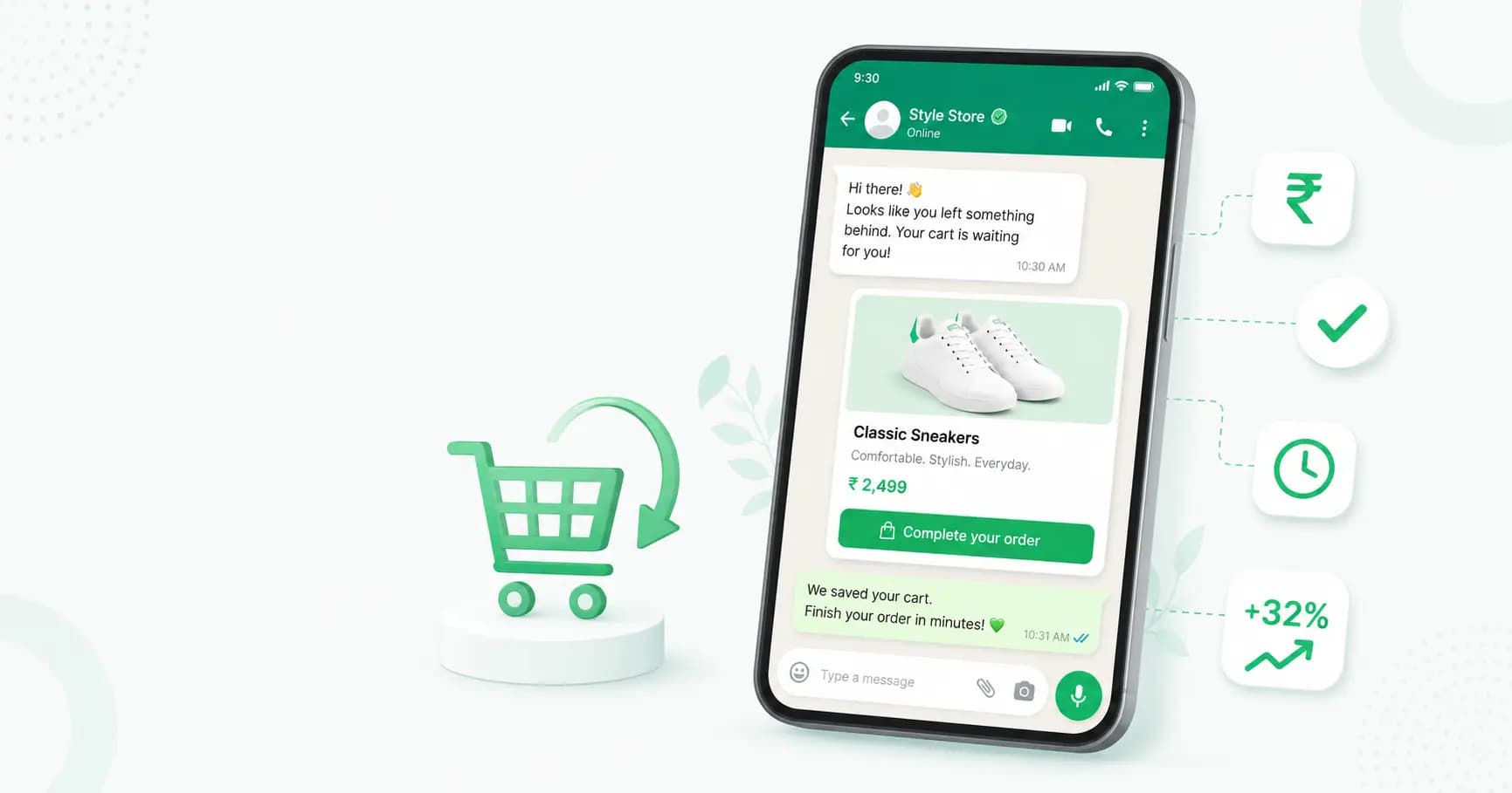 व्हाट्सएप ने Shopify स्टोर्स के लिए परित्यक्त कार्ट रिकवरी (2026 गाइड) बंद कर दी।