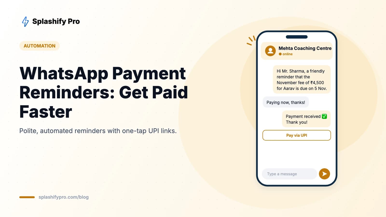 WhatsApp Payment Reminders: Collect Dues Faster with Automated Templates (2026)